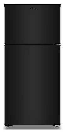 Amana - 28 in. Wide 14.3 cu. ft. Top-Freezer Refrigerator With A Large Crisper Drawer - Black