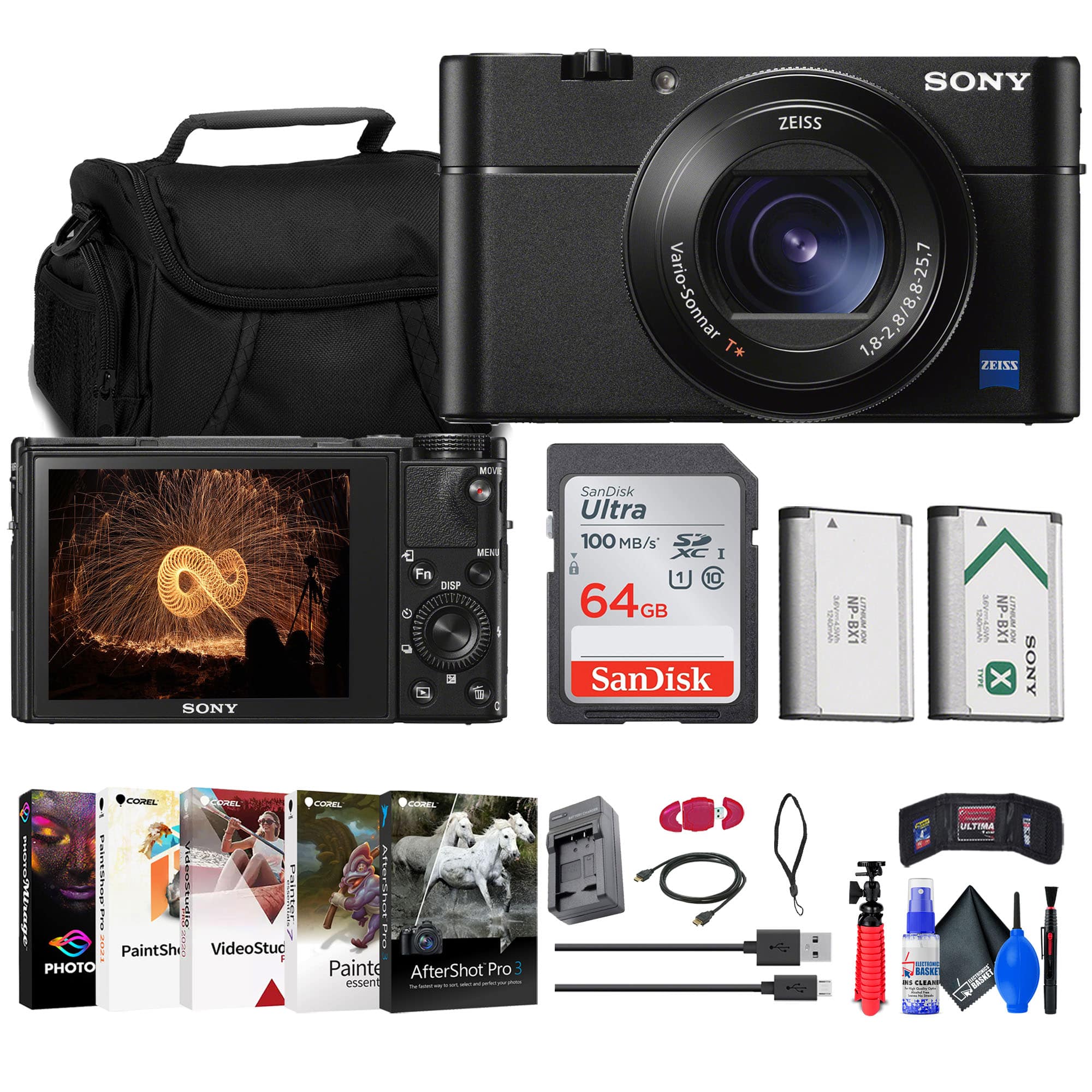 Sony - Cyber-shot DSC-RX100 VA Digital Camera + Case + 64GB Card + More