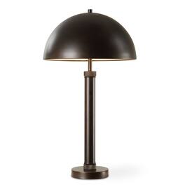 Manhattan Lane - Modern Accent Table Lamp, Dome Shade, Metal Round Base - Black/Gold