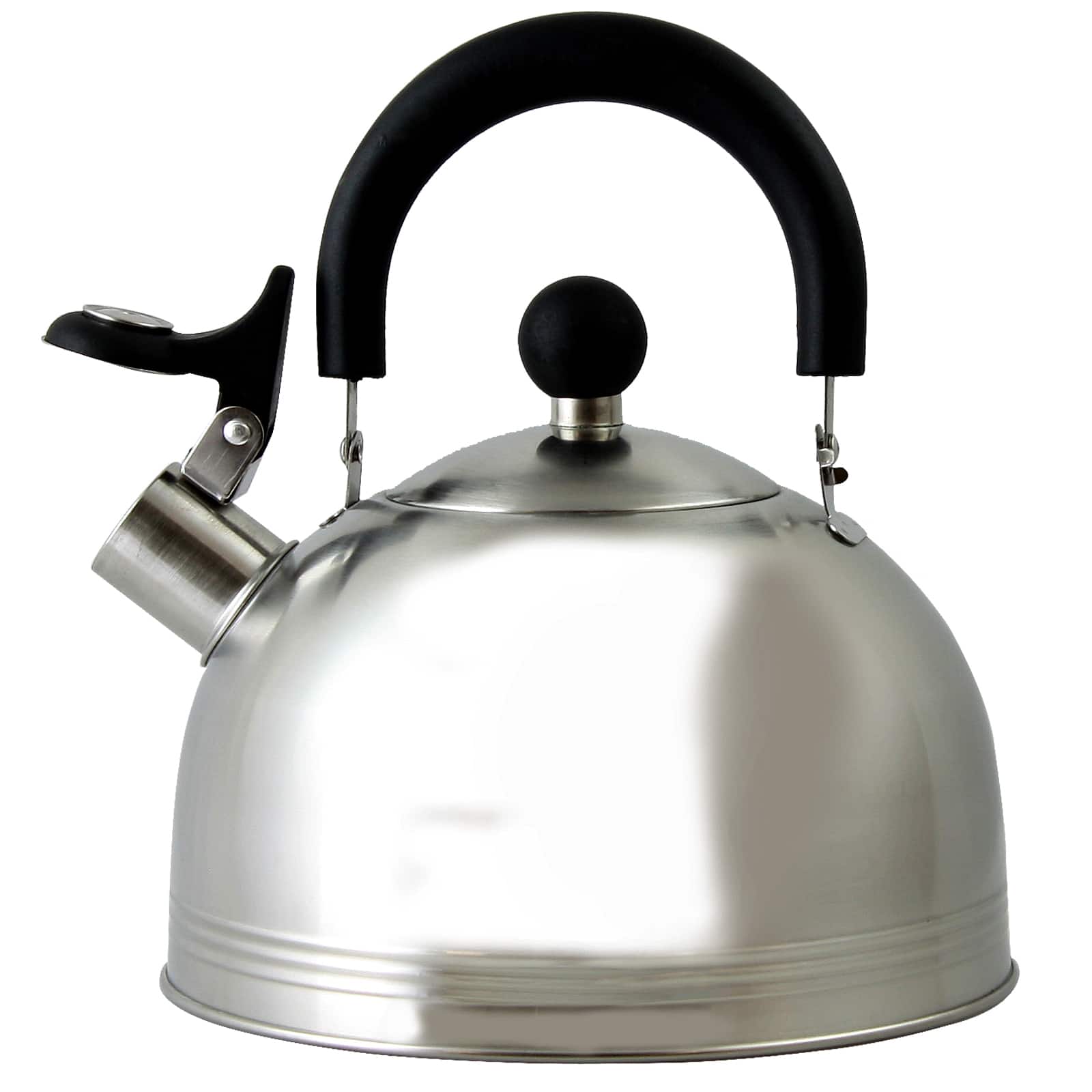 Mr. Coffee - Carterton 1.5 Quart Stainless Steel Whistling Tea Kettle - Silver