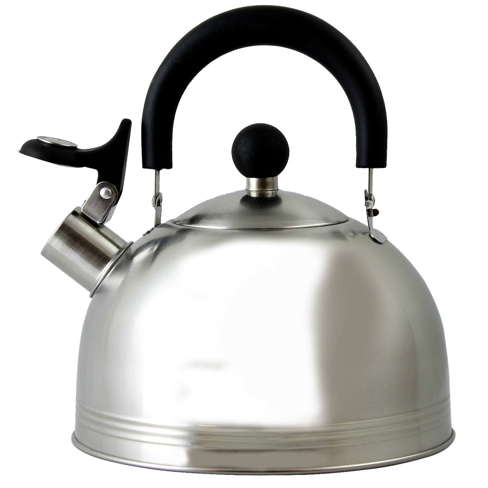 Front. Mr. Coffee - Mr. Coffee Carterton 1.5 Quart Stainless Steel Whistling Tea Kettle - Silver.