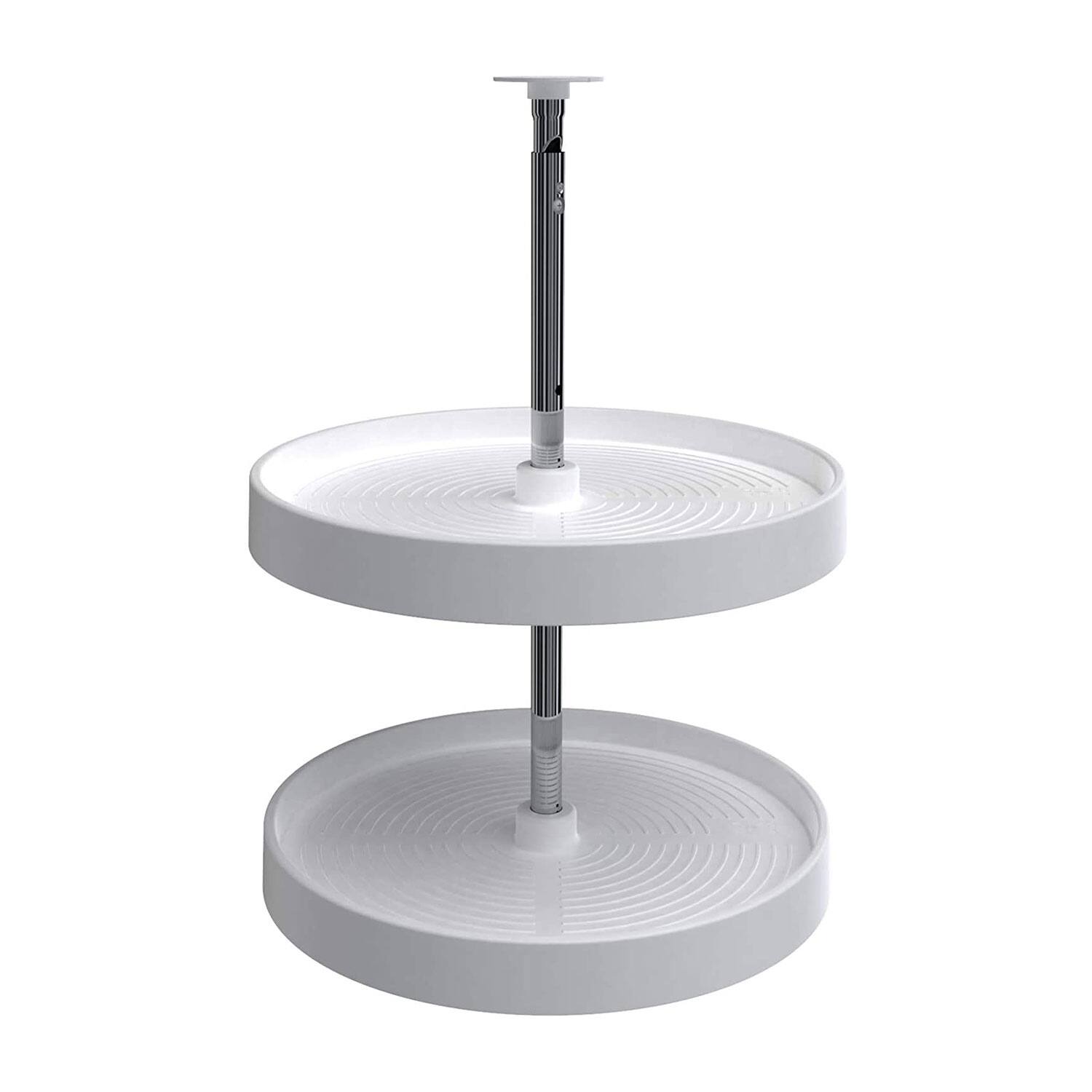 Front. Rev-A-Shelf - Rev-A-Shelf 18'' Lazy Susan Full-Circle Polymer Two-Shelf, White, 2062-18-11-1 - White.
