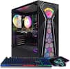 Front. STGAubron - STGAubron Prebuilt Gaming PC, Radeon RX 580 8G GDDR5, AMD Athlon 3000G 3.5Ghz, 16G DDR4 RAM, 512G SSD, Windows 11 Home - Black.