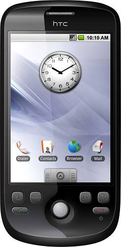 Front Standard. HTC - My Touch Mobile Phone (Unlocked) - Black.