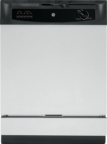 Front Standard. GE - 24" Built-In Dishwasher - Stainless-Steel.