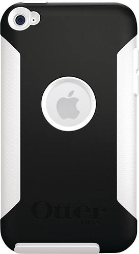 Front Standard. Otterbox - Commuter APL4-T4GXX Skin for Apple iPod touch 4G - Black/White.