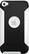 Front Standard. Otterbox - Commuter APL4-T4GXX Skin for Apple iPod touch 4G - Black/White.
