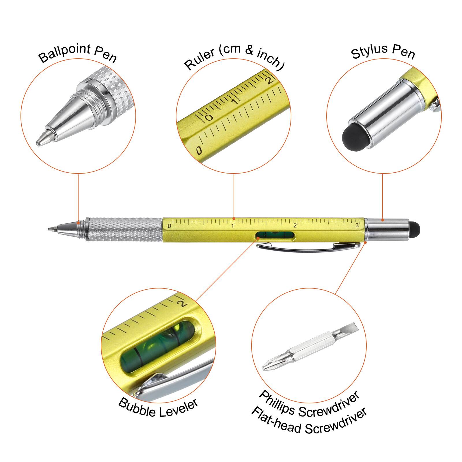 Ballpoint Pen  
Ruler (cm & inch)  
Stylus Pen  
Bubble Leveler  
Phillips Screwdriver  
Flat-head Screwdriver