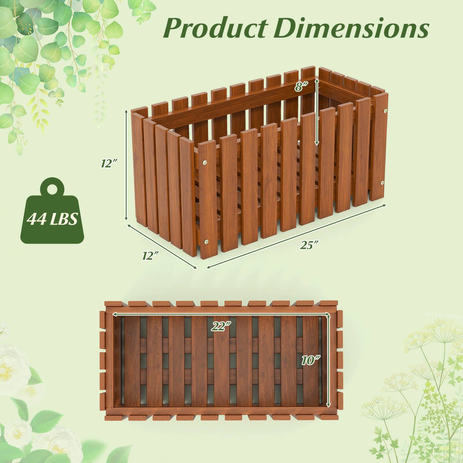 Product Dimensions

- 12" x 25" x 8" (height)
- 22" x 10"

Weight: 44 LBS
