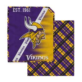 Pegasus - Minnesota Vikings 60" x 80" Digital Dash Two-Sided Checkered Ultra Cozy Sherpa Blanket - Multicolor