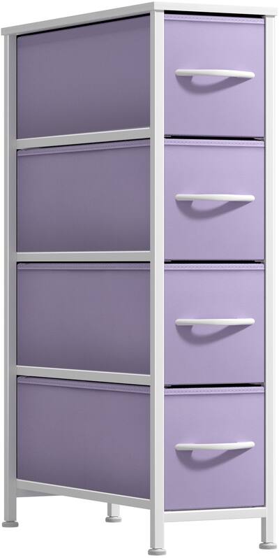 Sorbus Narrow Dresser with 4 Drawers, Vertical Slim Storage Chest of Drawers with Steel Frame Purple DRW-NR4 - Best Buy Sorbus Narrow Dresser with 4 Drawers, Vertical Slim Storage Chest of Drawers with Steel Frame Purple DRW-NR4 - Best Buy