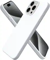Front. Ornarto - ORNARTO Compatible with iPhone 15 Pro Max Case 6.7", Slim Liquid Silicone Full Covered Protective Cover-White - White.