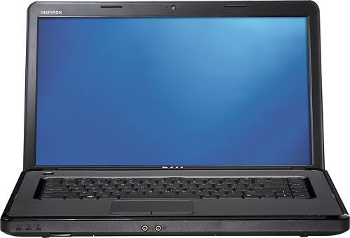 Front Standard. Dell - Inspiron 15.6" Laptop - 3GB Memory - 320GB Hard Drive - Obsidian Black.