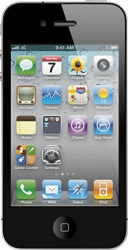 iPhone® - Refurbished 4 with 16GB Memory - Black (AT&T)-Front_Standard