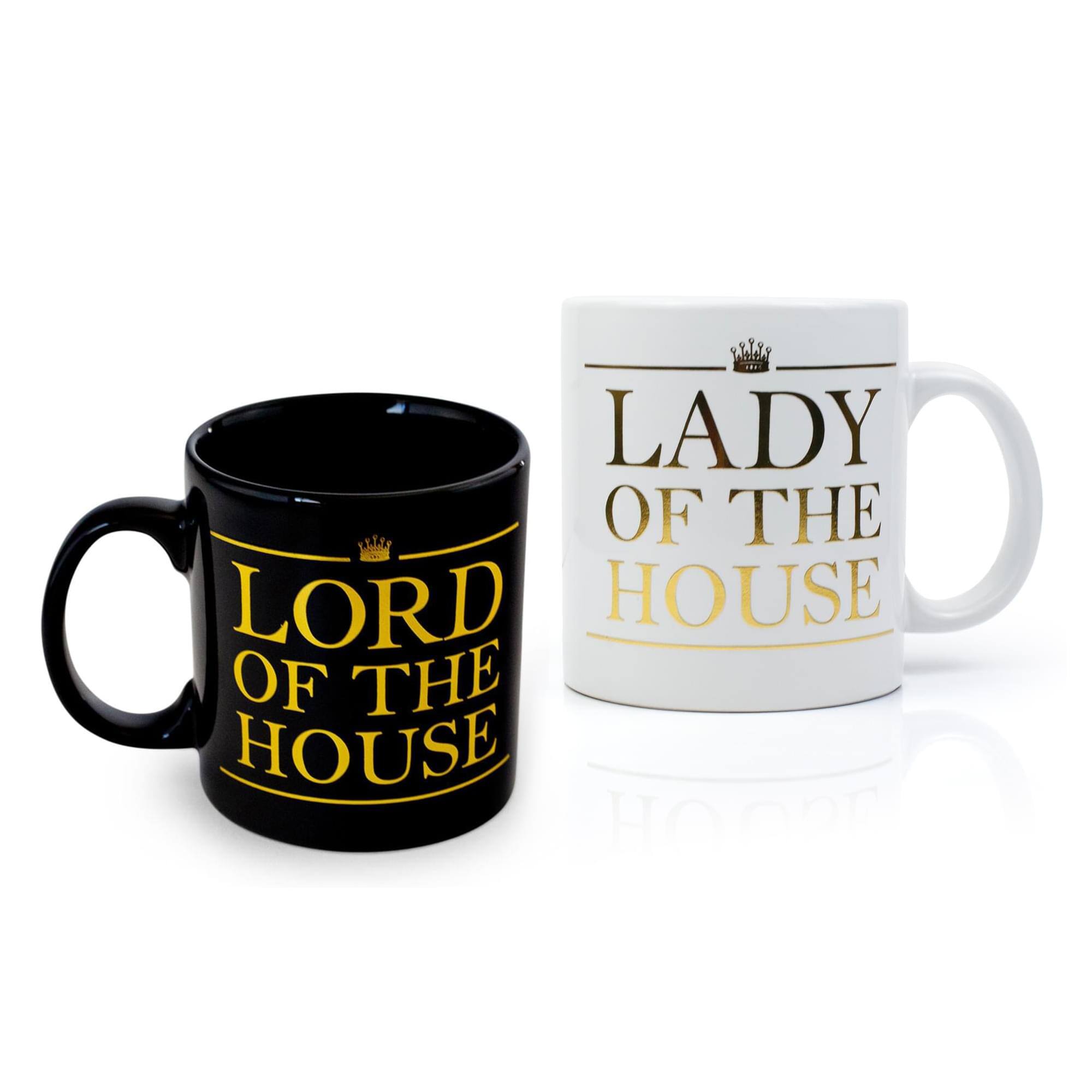 Toynk - Lady and Lord of the House 20oz Coffee Mug Set of 2 - Black