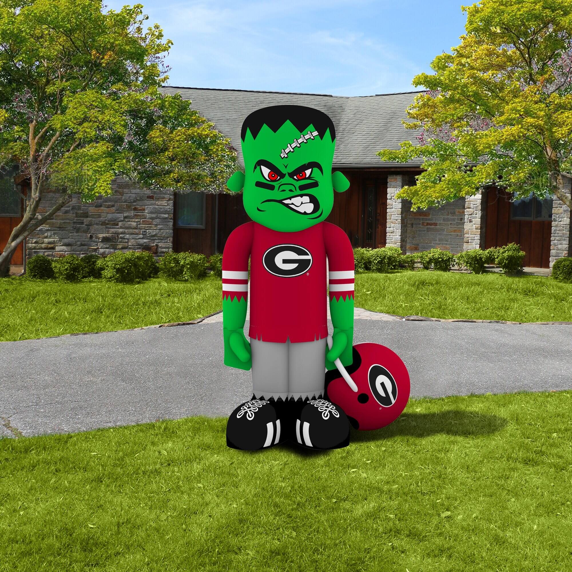 Alt View 3. Sporticulture - Georgia Bulldogs Halloween Lawn Inflatable Steinbacker - Multicolor.