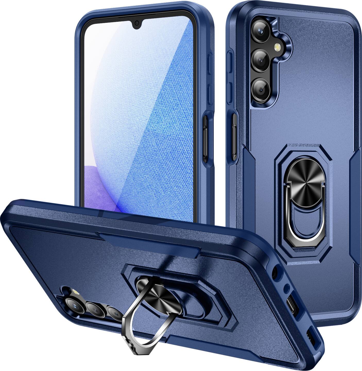 Alt View 11. SaharaCase - ArmorPro Kickstand Case for Samsung Galaxy A25 5G - Blue.