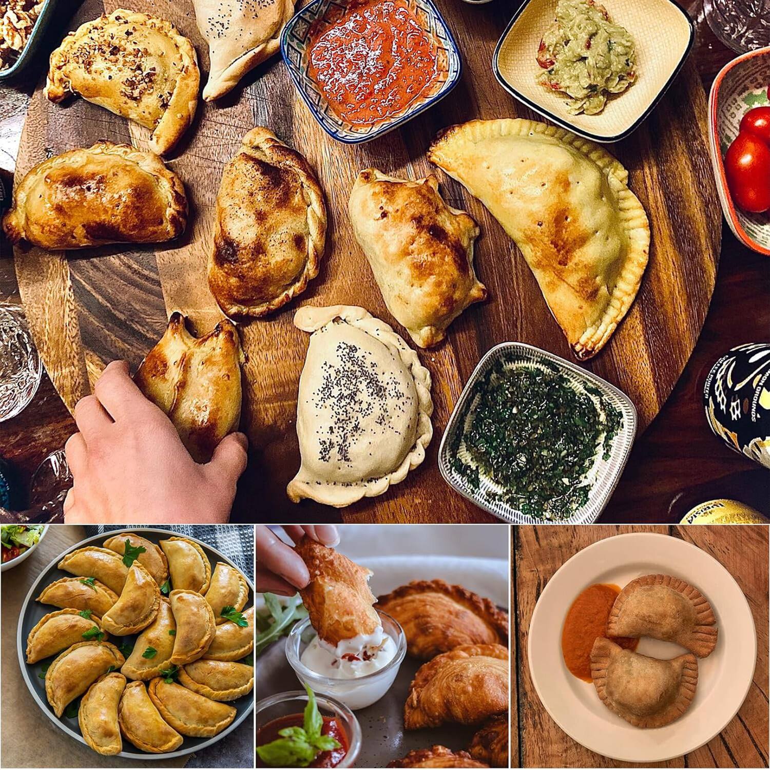 Alt View 3. Giantpower - 1pcs Dumpling Maker, Empanada Press Mold Maker for Pierogi, Pastelitos, Calzone, Turnovers & Chinese Dumplings - Red.