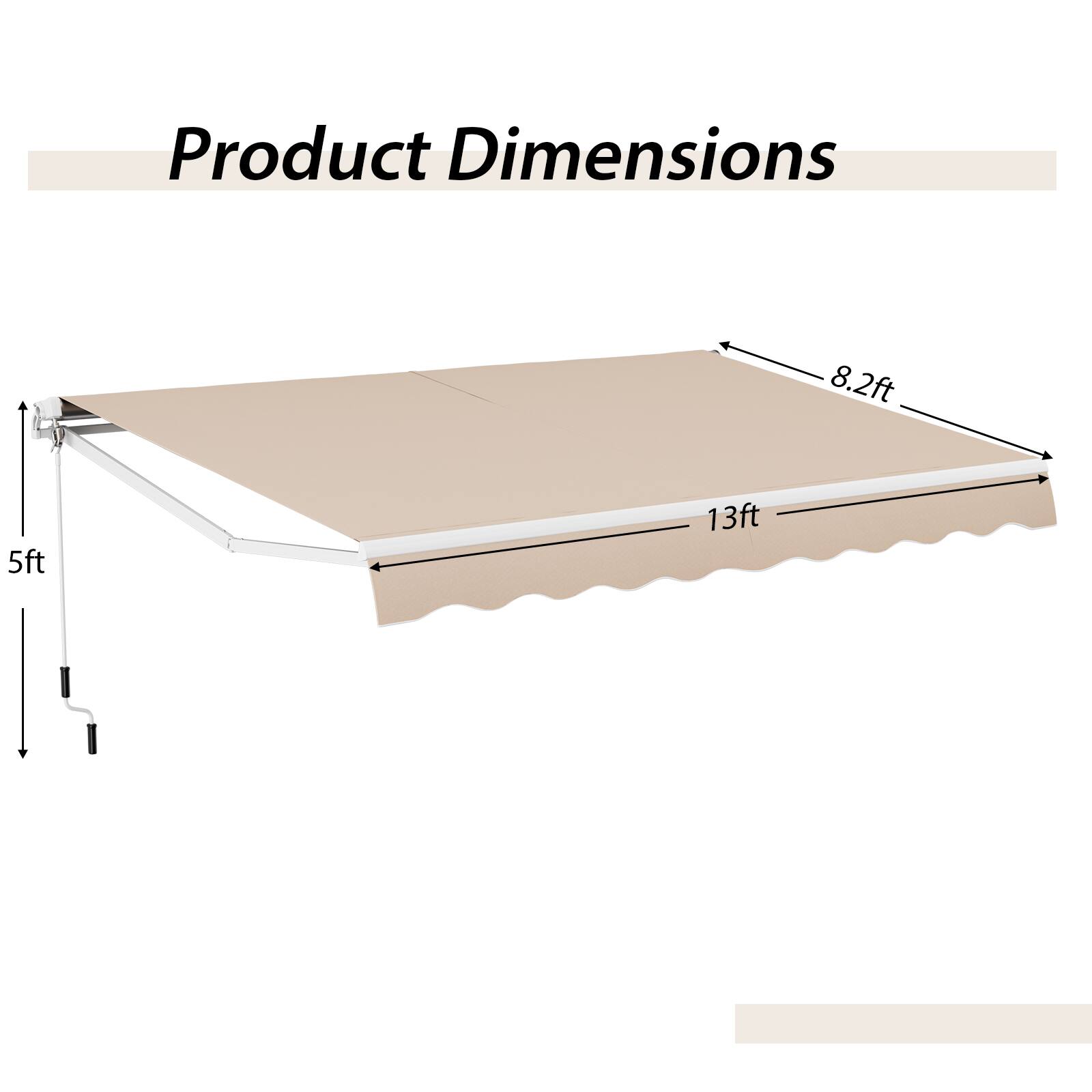 Product Dimensions: 8.2ft x 5ft x 13ft