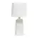 Front. Simple Designs - Textured Linear Ceramic Table Lamp - Off white.