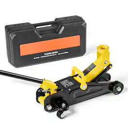 Glintex - Low Profile Floor Jack 1.5 Ton Steel Racing Jack Single Piston Quick Lift Pump 5.1-12.2 in Range