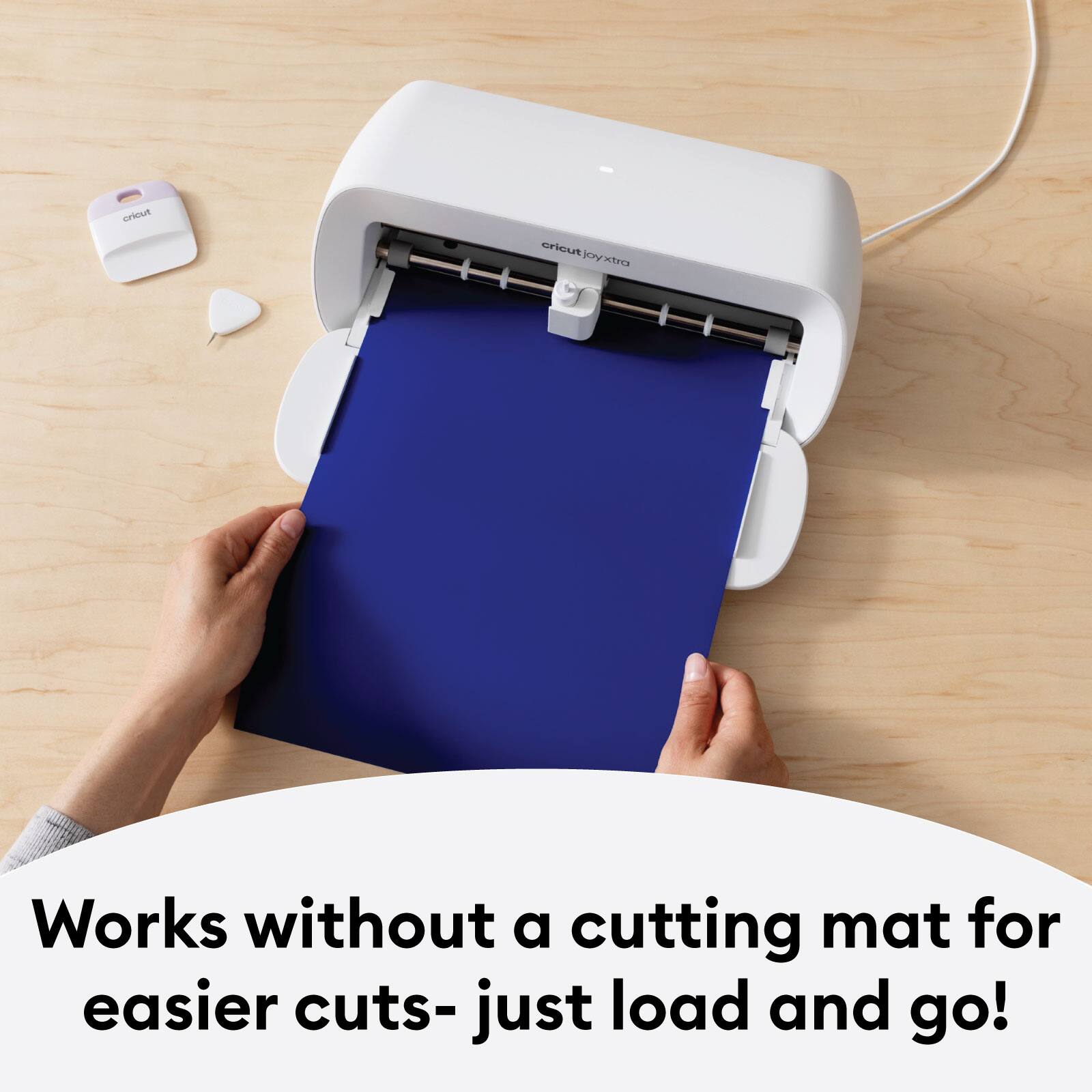 Works without a cutting mat for easier cuts- just load and go!