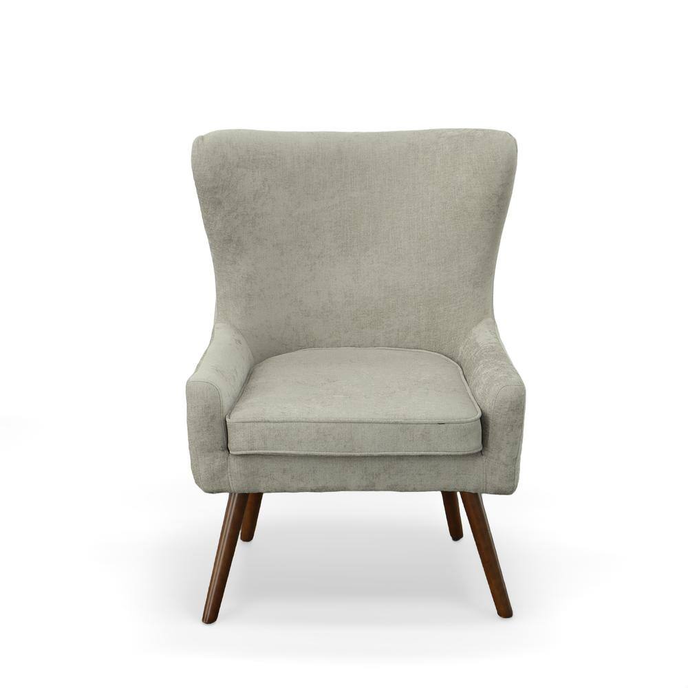 Alt View 2. Carolina Chair & Table - Claudie Wingback Accent Chair - Gray - Grey.