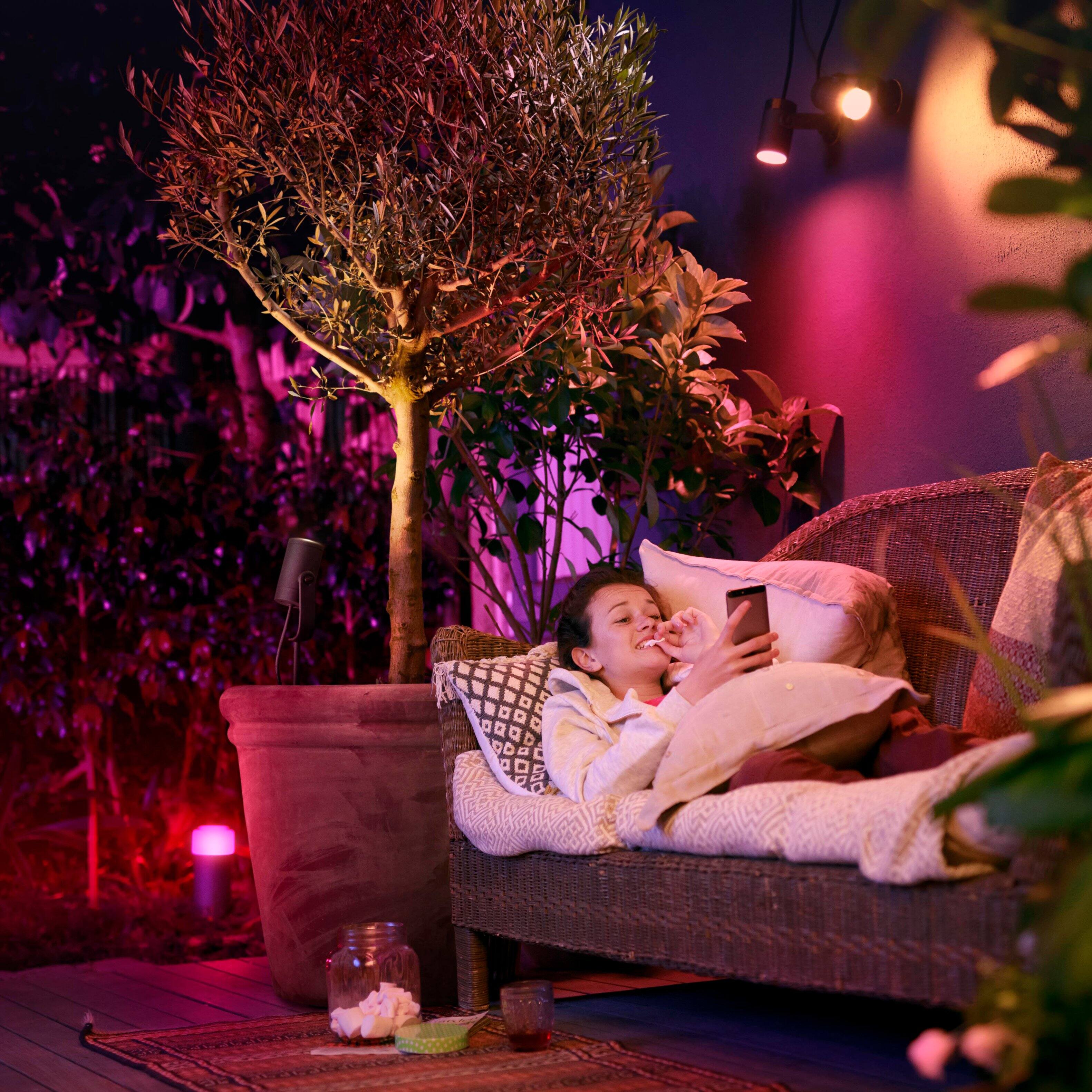 Philips Hue Lily Outdoor Spot Light – 3 Pack – White & Color – IP65 – Works With Alexa, Google, HomeKit – Hub Required