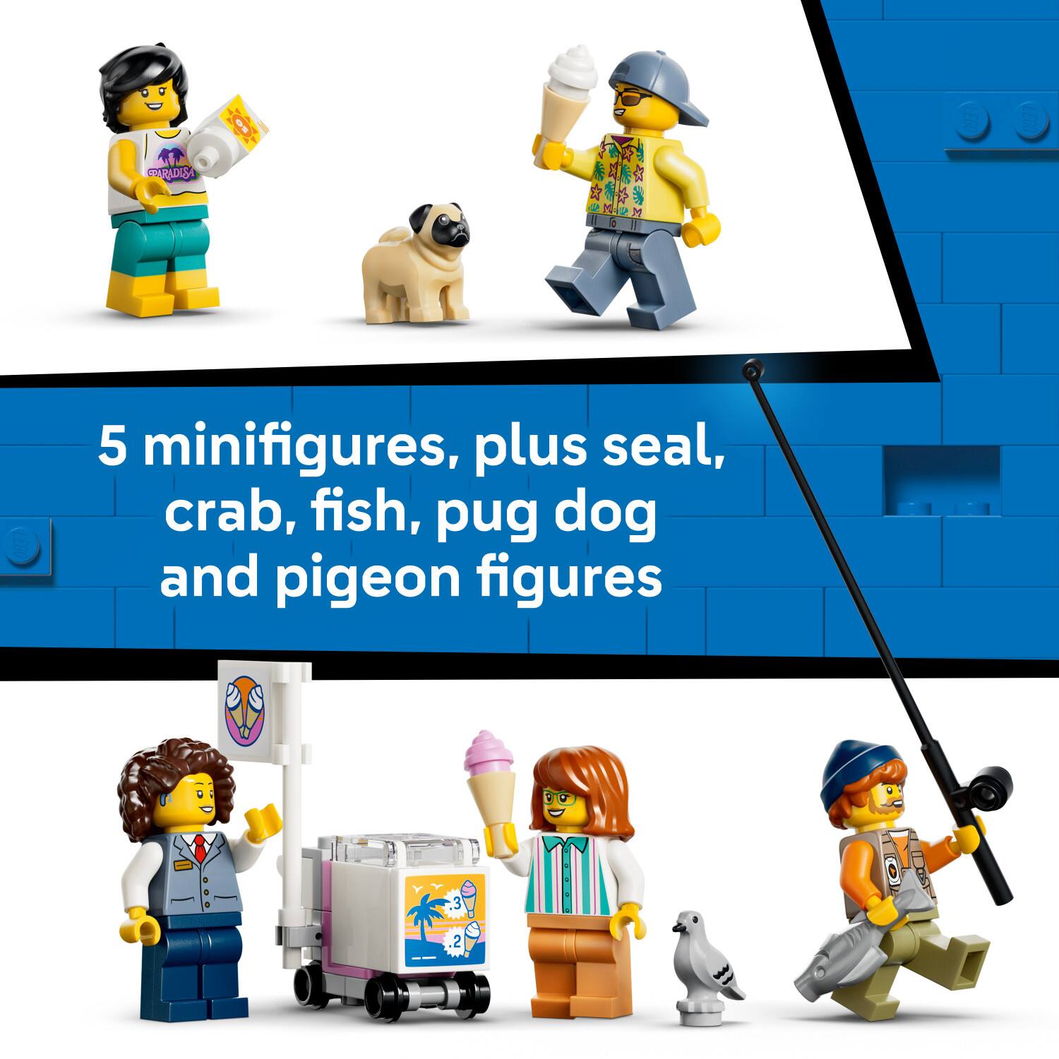 CRADG 1 J  
5 minifigures, plus seal, crab, fish, pug dog and pigeon figures