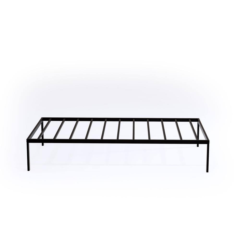 Alt View 1. East West Furniture - Norwich Modern Bed Frame with 4 Metal Legs - Magnificent Bed in Powder Coating Black Color - Black.
