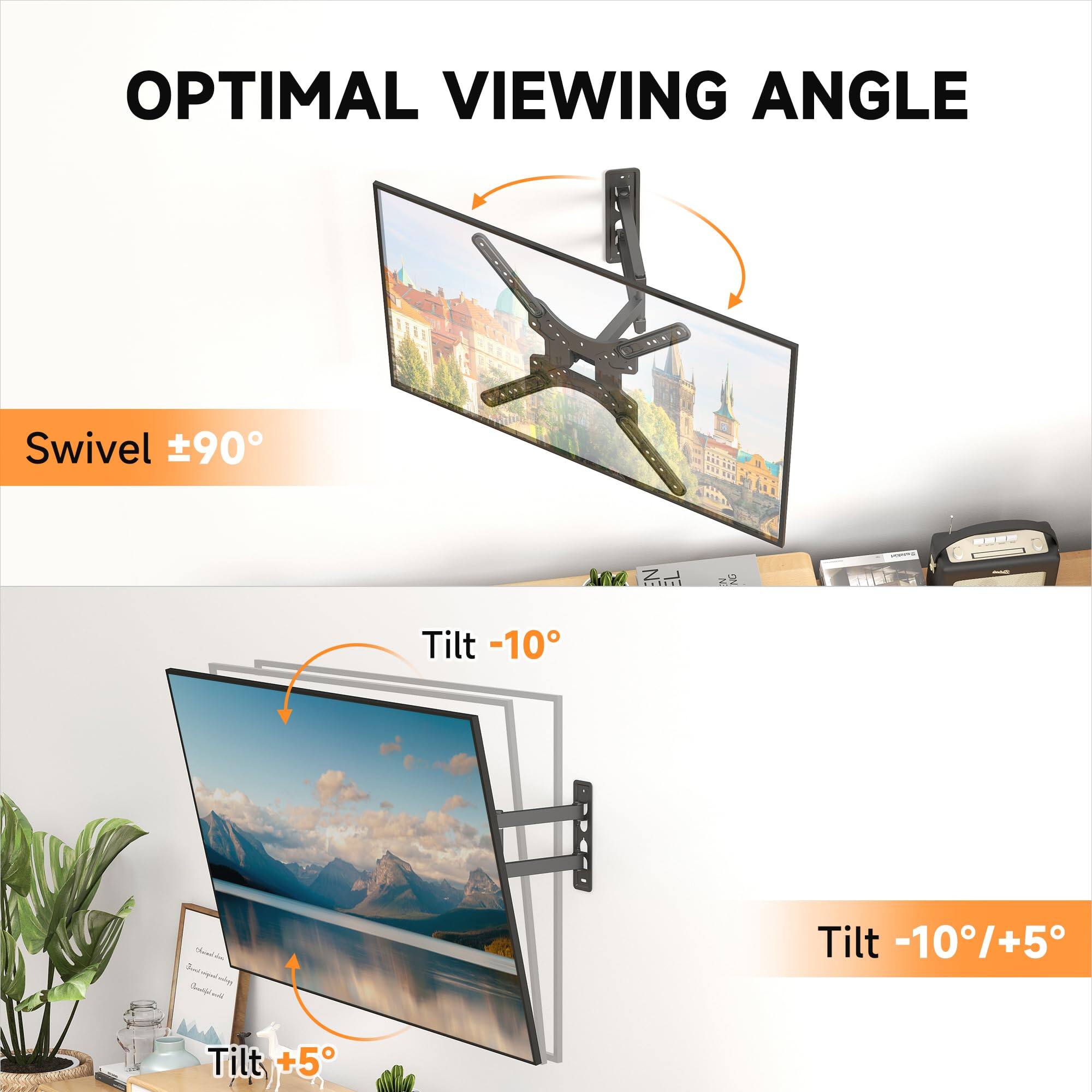 OPTIMAL VIEWING ANGLE

Swivel ±90°

Tilt -10°

Tilt -10°/+5°

Tilt +5°