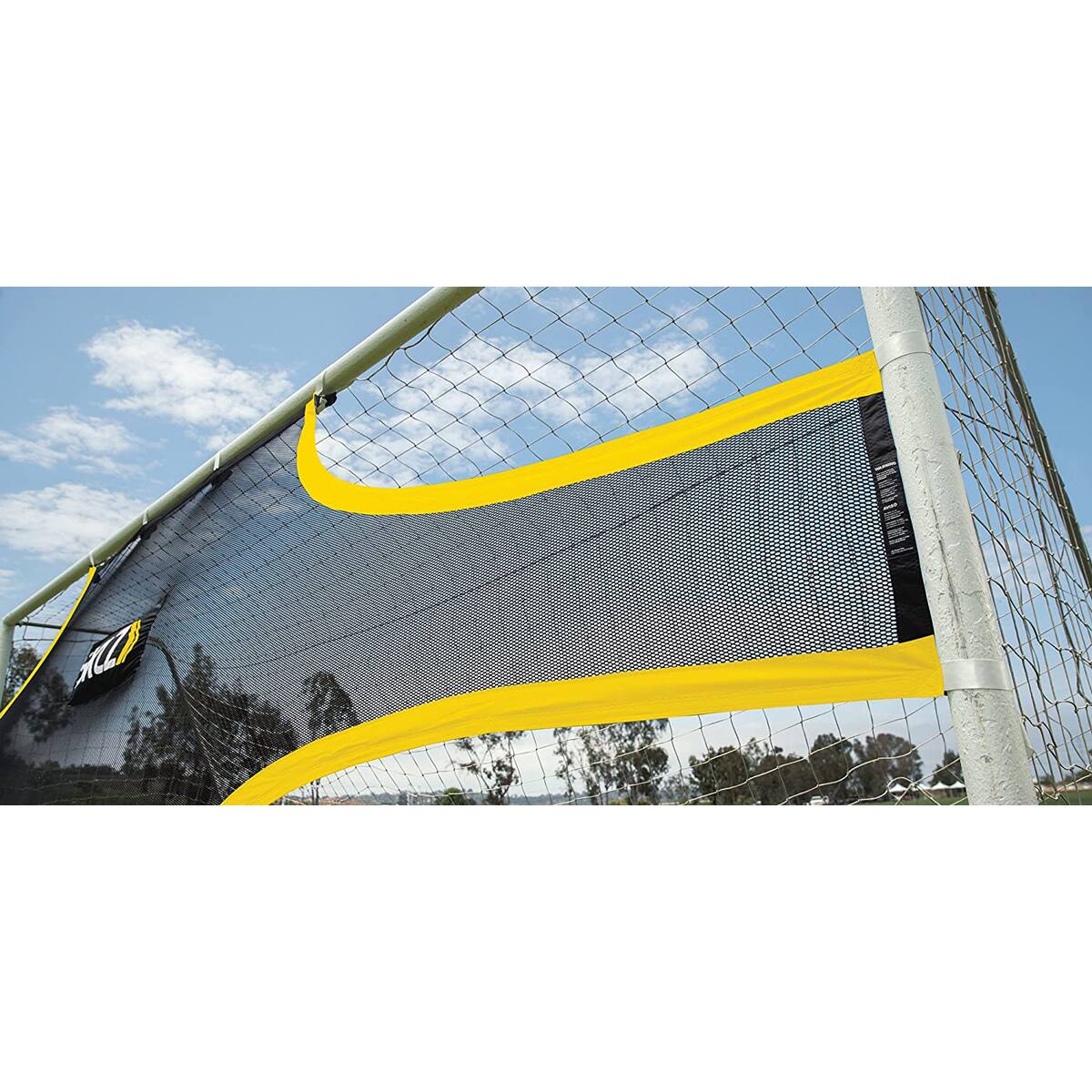Alt View 2. SKLZ - SKLZ Soccer Training Goal Shot - 24' x 8' - Black/Yellow - Black/Yellow.