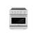 Front. ZLINE - 30 in. Wide 4 Elements 4.2 cu. ft. Paramount Freestanding Induction Range with Electric Oven in Satin Stainless Steel - Satin Stainless Steel.