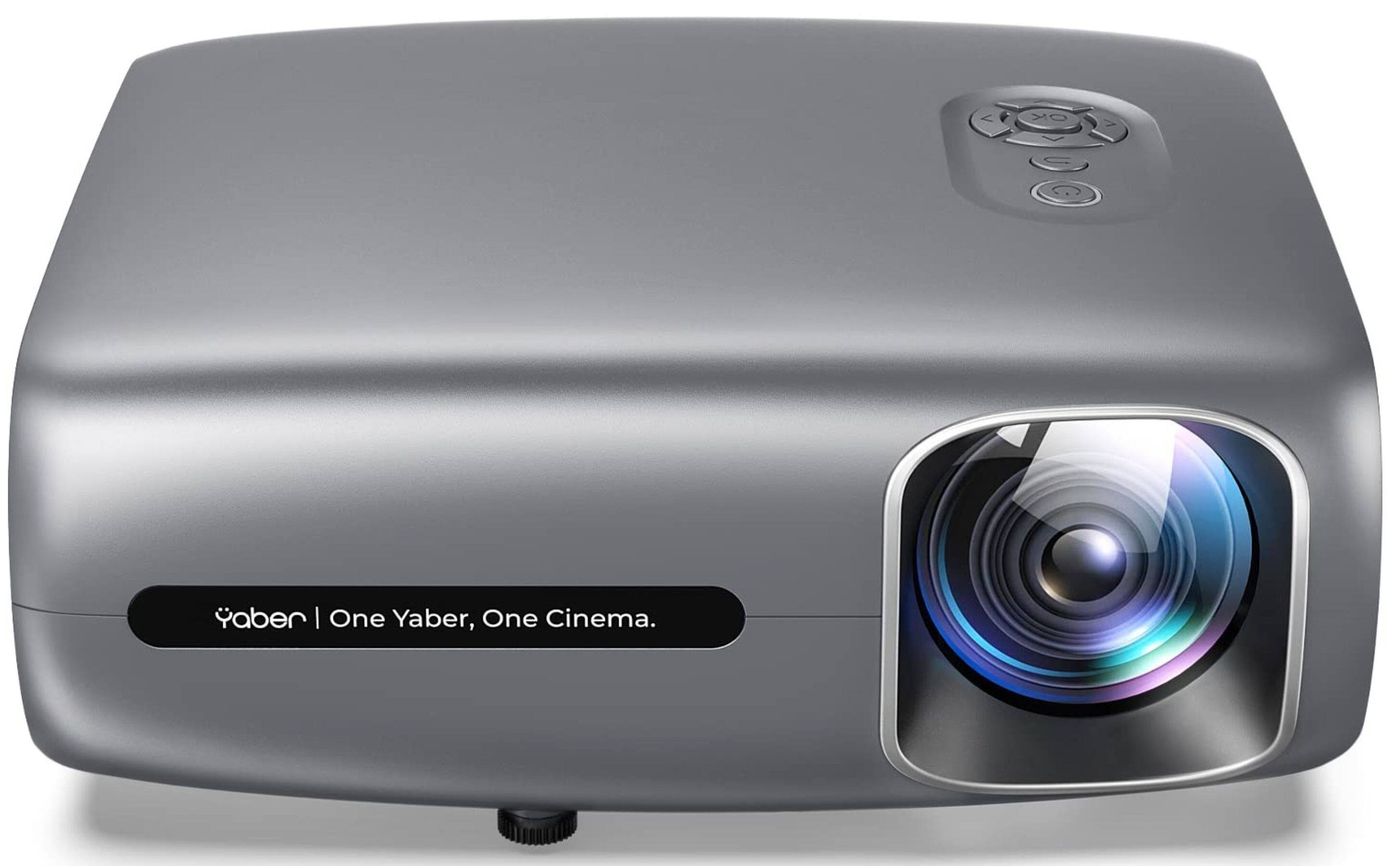 Yaber - Pro U7 5G WiFi BT Projector, 1080P, 4K, Auto 6D Keystone Correction &4P/4D, HD Home&Outdoor Projector - Gray
