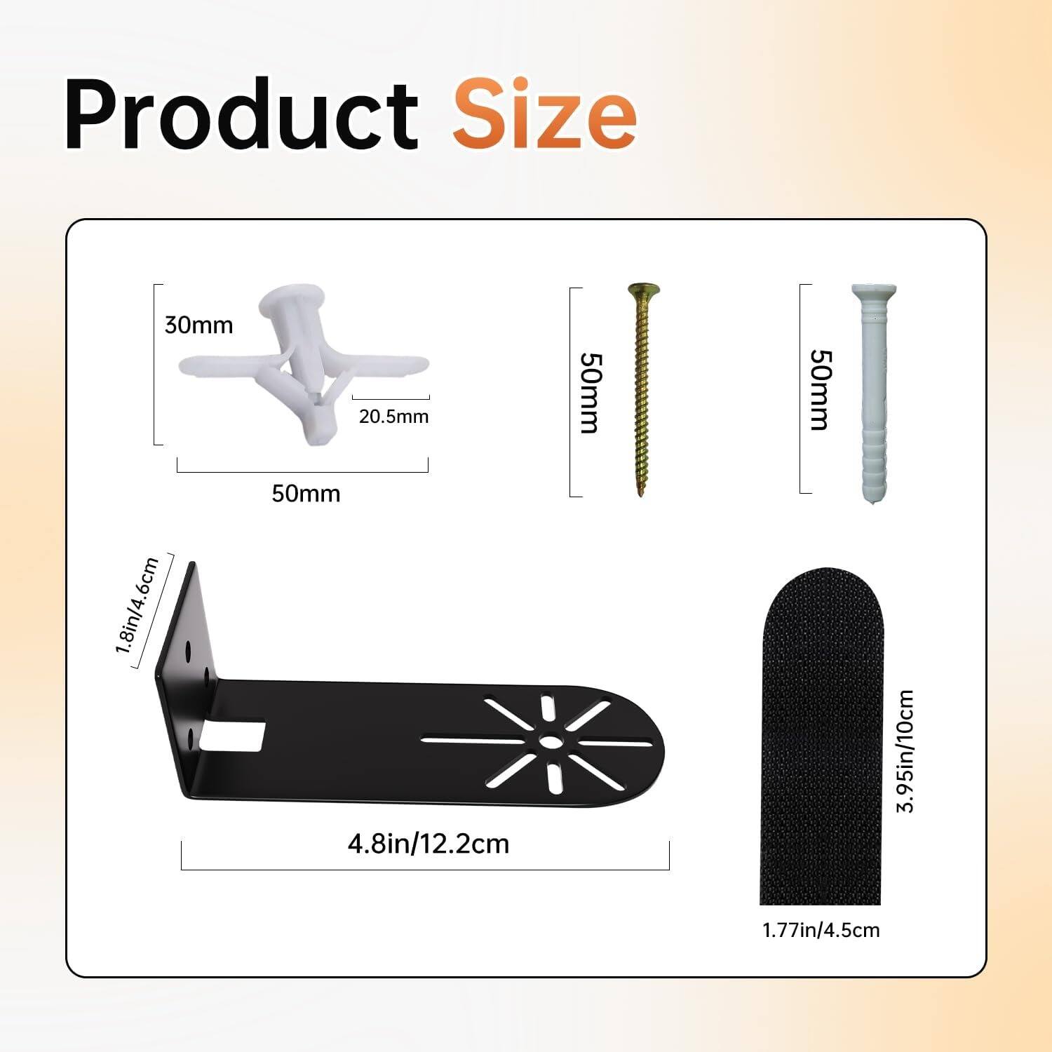 Product Size

- 30mm x 20.5mm x 50mm
- 50mm
- 50mm
- 1.8in/4.6cm
- 4.8in/12.2cm
- 3.95in/10cm
- 1.77in/4.5cm