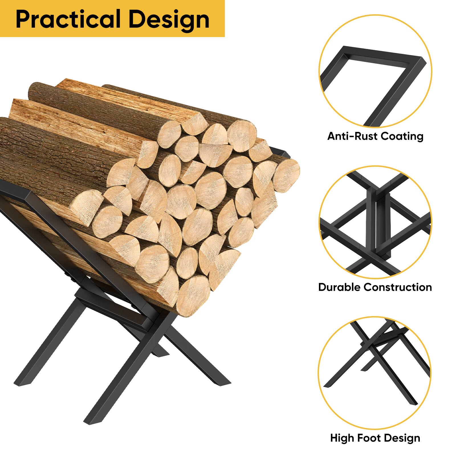 Practical Design  
Anti-Rust Coating  
Durable Construction  
High Foot Design