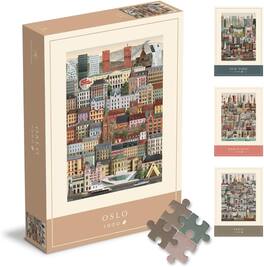 Martin Schwartz - 1000 Piece Jigsaw Puzzle for Adults – Cityscape Illustration of Oslo