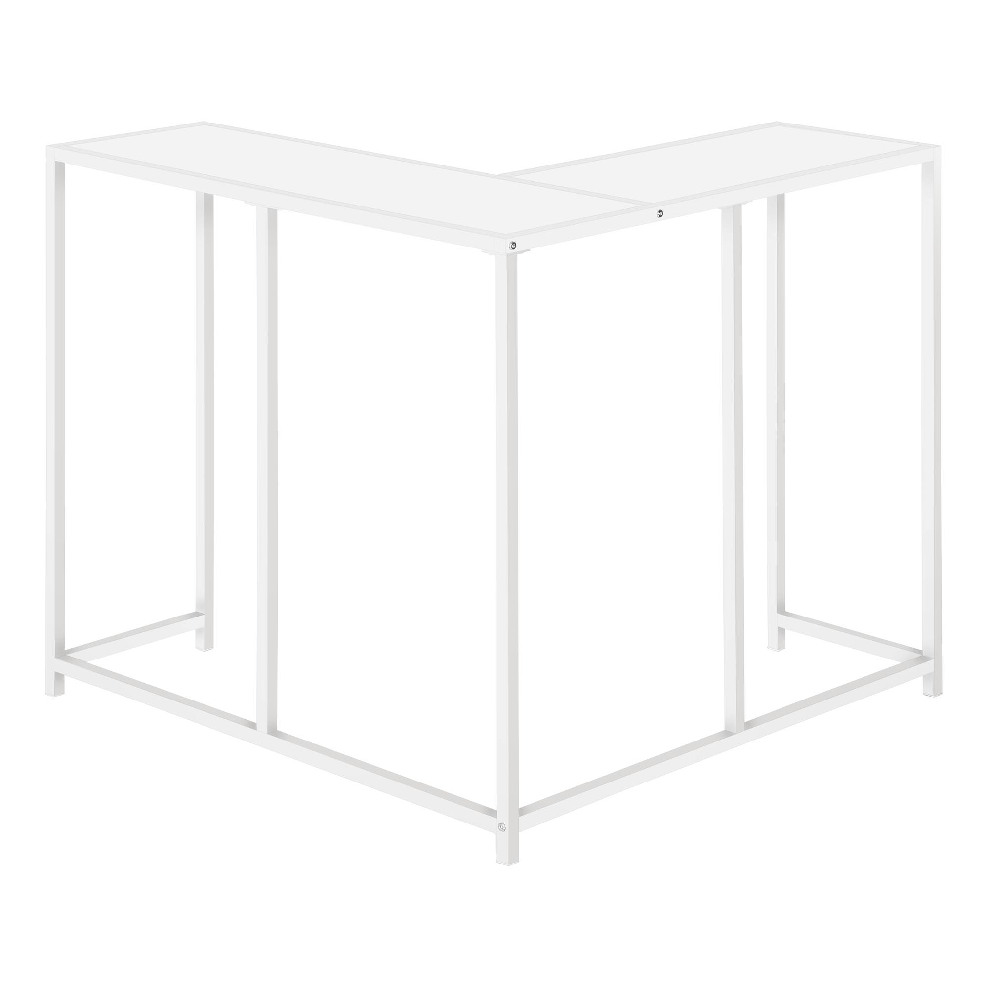 Alt View 2. TinyHomie - Accent Table Console Entryway Narrow Corner Living Room Bedroom White Laminate White Metal Contemporary Modern - White.