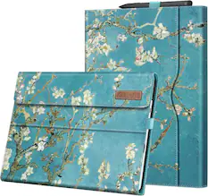 Front. Fintie - Portfolio Case for 13 inch Microsoft Surface Pro 12th (2026)/11th/10/9, Multiple Angle Viewing Business Cover - Blossom.
