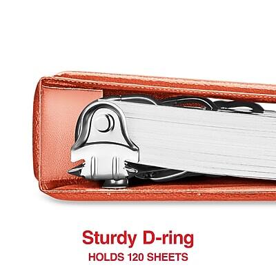 Sturdy D-ring  
Holds 120 sheets