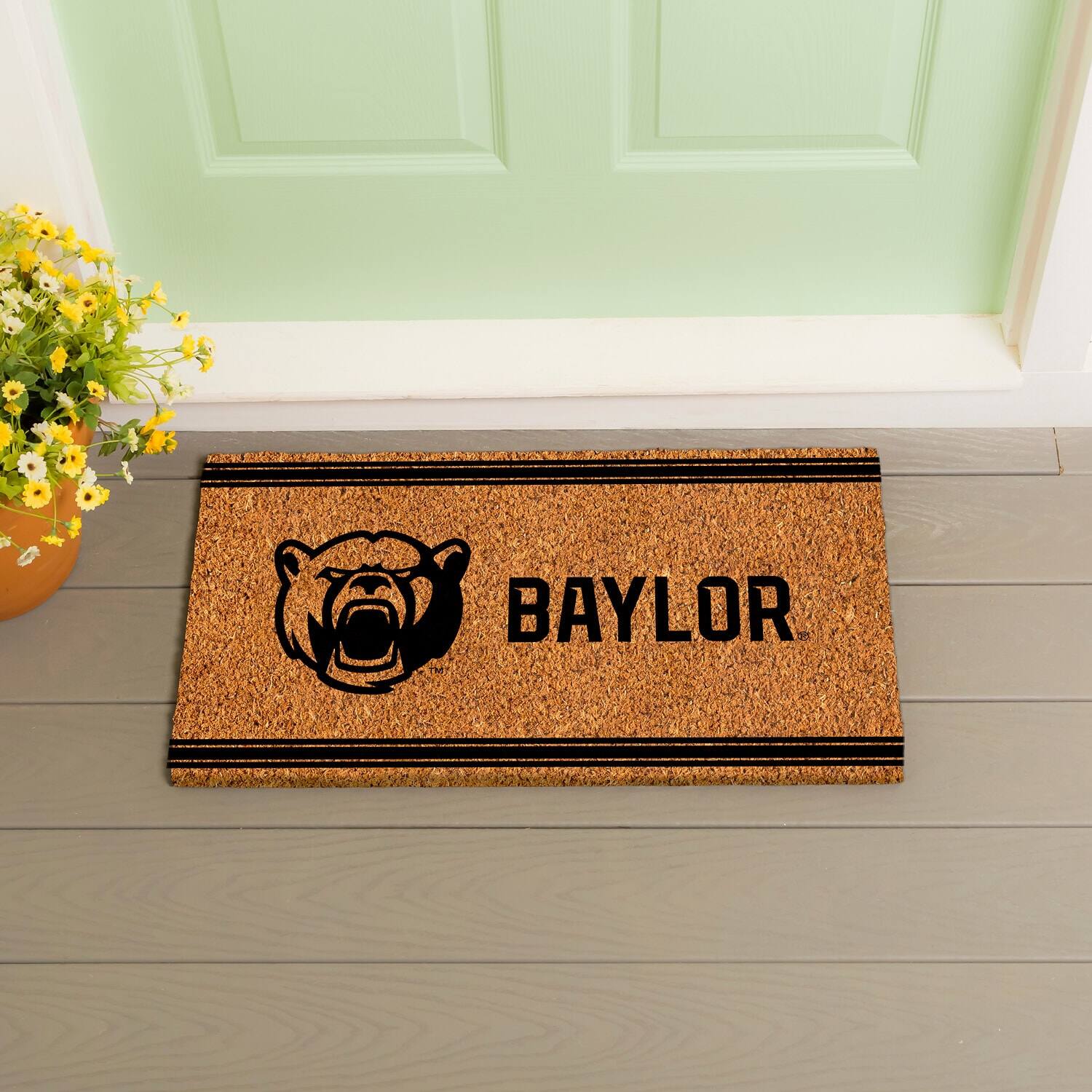 Alt View 1. Evergreen Enterprises - Baylor Bears 16" x 28" Coir Logo Doormat - Multicolor.