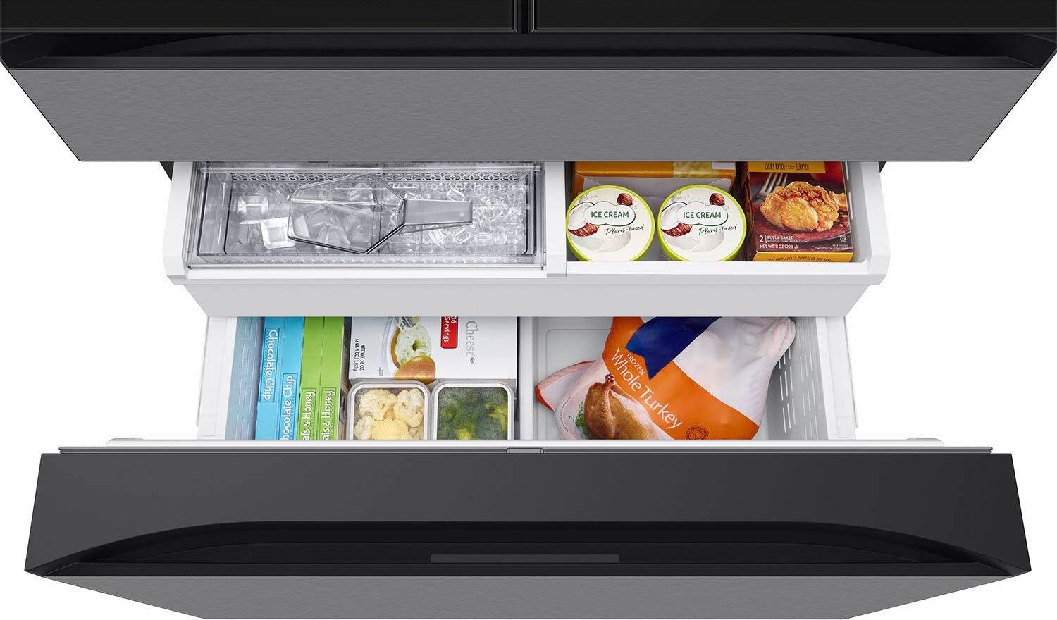 The text on the image reads:
TP UTI O ST ICE CREAM Plart bud ICE CREAM Plartboud b4ondl 2 twiN SO - a Chocolate Chip Chip Honey Honey hocolate ats 3 ats 3 g130V K-OE) Pas NITWEWO2 96 Servings Cheese Whole FROZEN Turkey.
Corrected text:
TP UTI O ST ICE CREAM Plart bud ICE CREAM Plartboud b4ondl 2 twiN SO - a Chocolate Chip Chip Honey Honey hocolate ats 3 ats 3 g130V K-OE) Pas NITWEWO2 96 Servings Cheese Whole FROZEN Turkey.