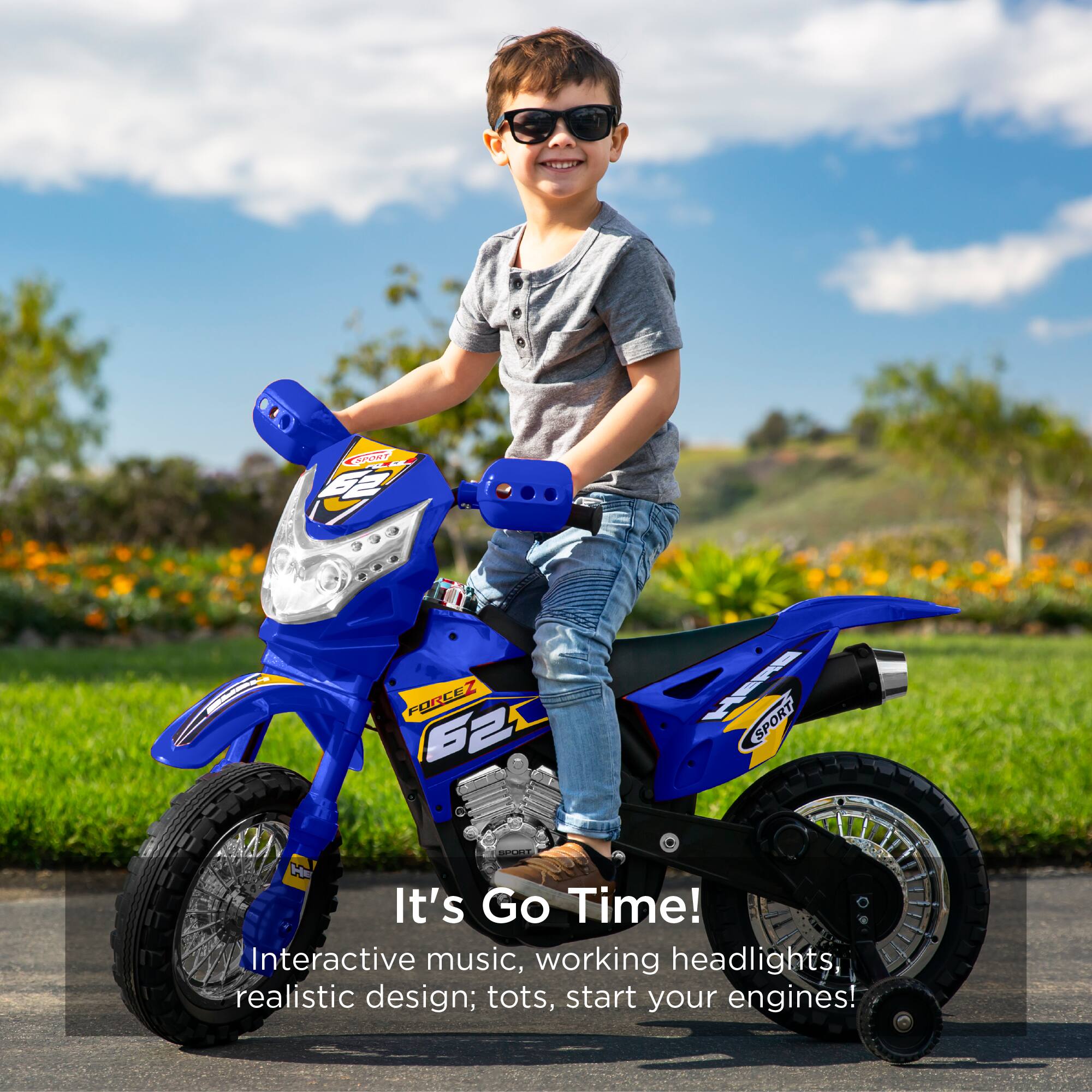 C0 Do FORGEZ G2 GAEH SPORT He. It's Go Time! Interactive music, working headlights, realistic design; tots, start your engines!