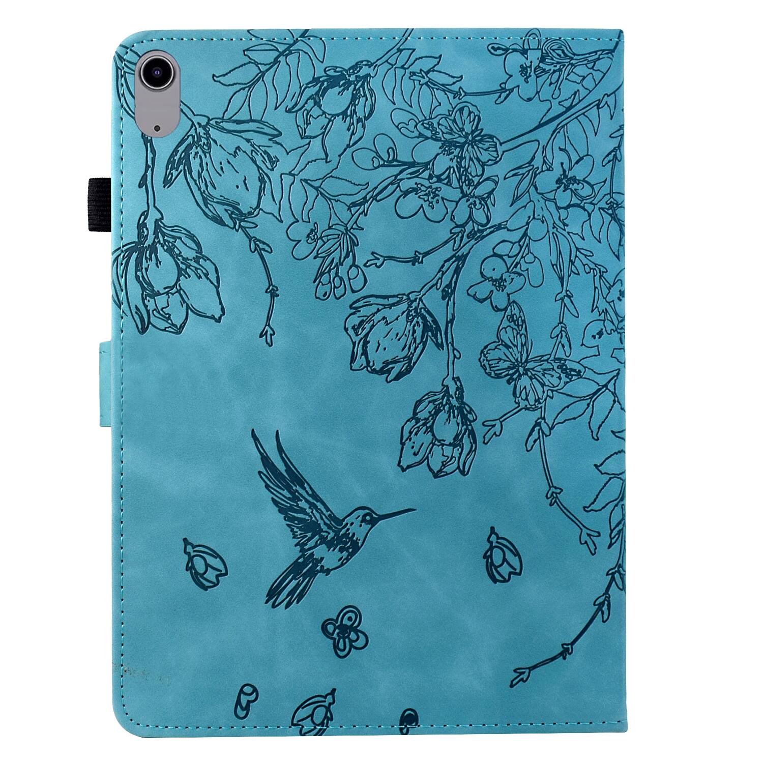 Alt View 4. Dteck - for Apple iPad mini (A17 Pro) 2024/iPad mini 6th Gen 8.3" 2021 Embossed Folio Case,PU Leather Flip Stand Tablet Cover - Blue.