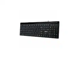 Adesso - AKB-140SB Keyboard with Smart Card Reader, USB A/C, 104 Keys - Black