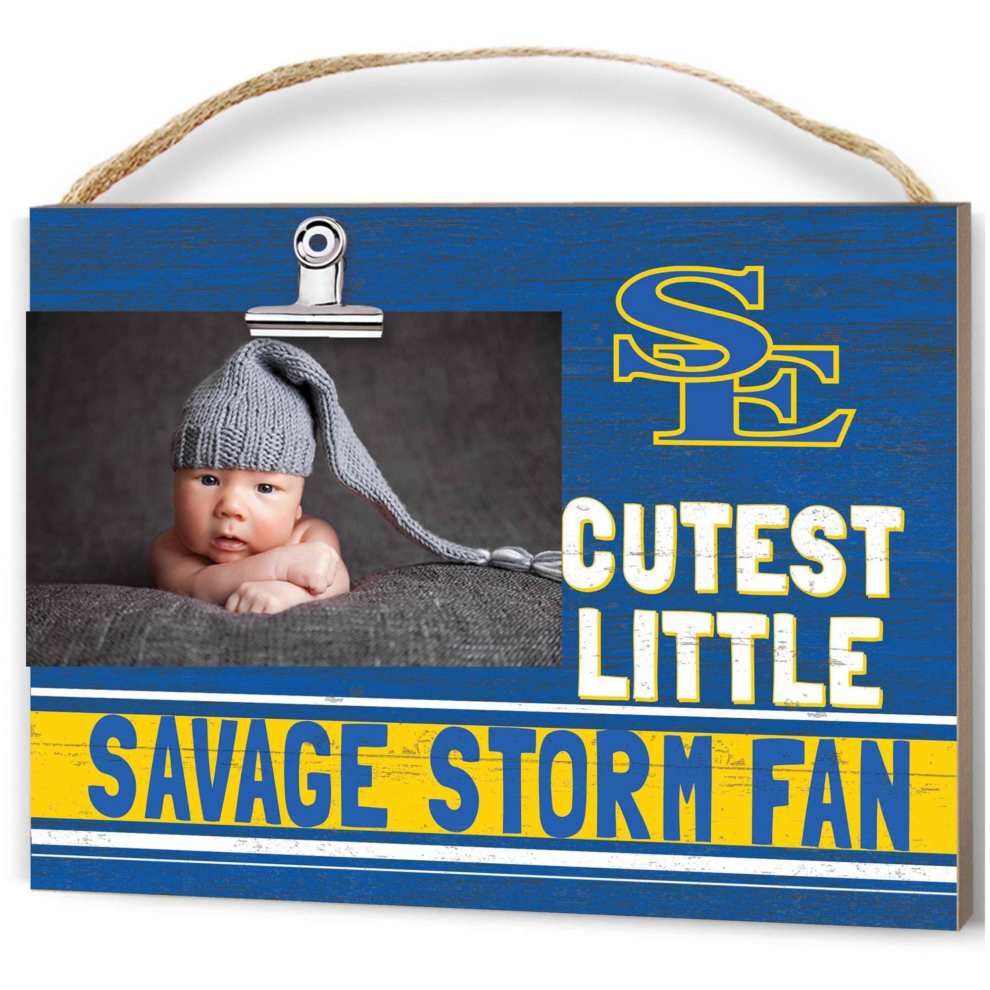 Southeastern Oklahoma State Savage Storm 8'' x 10'' Cutest Little Weathered Logo Clip Photo Frame