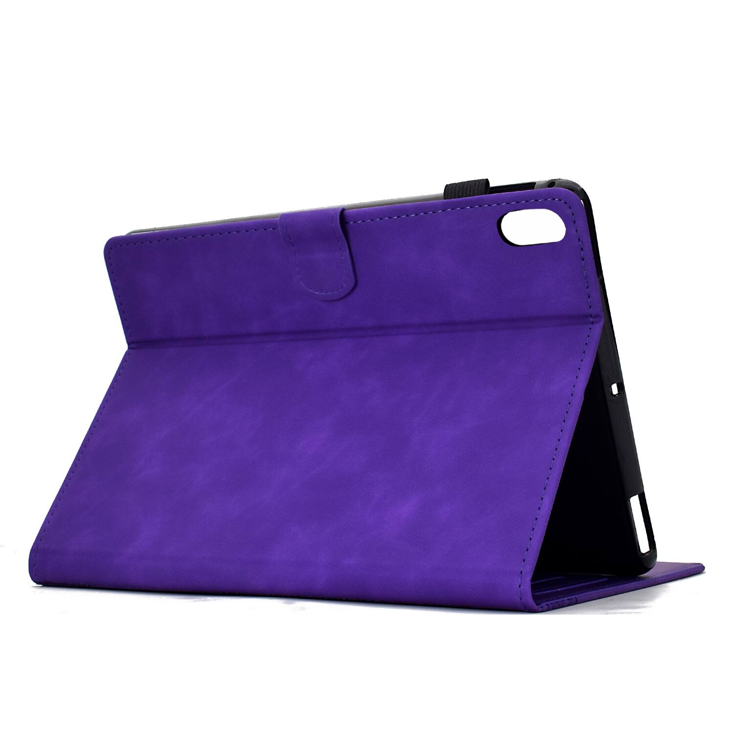 Alt View 2. Dteck - Shockproof Folio Case for Apple iPad (10th Generation) 10.9" 2022 with Smart Sleep Wake, PU Leather Stand Wallet Cover - Purple.