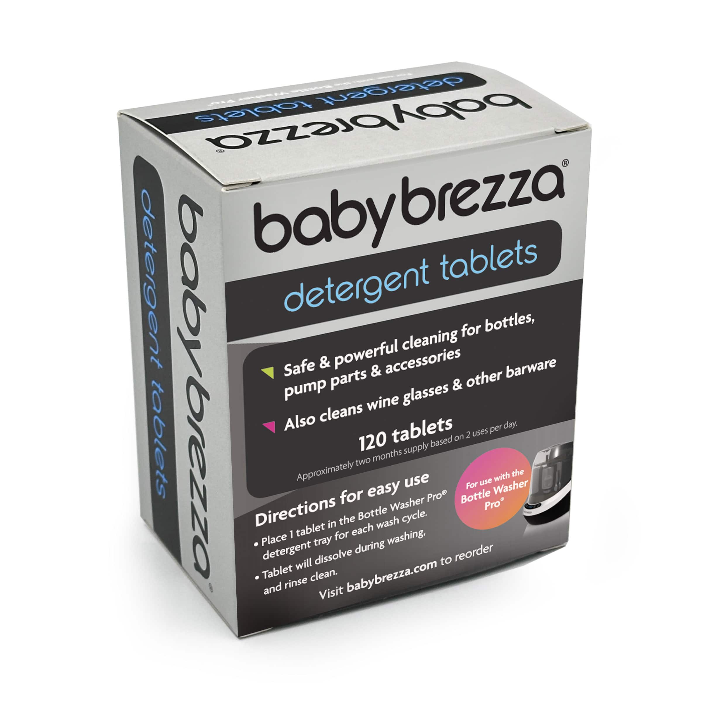 Front. Baby Brezza - Baby Brezza Bottle Washer Detergent 120 count.