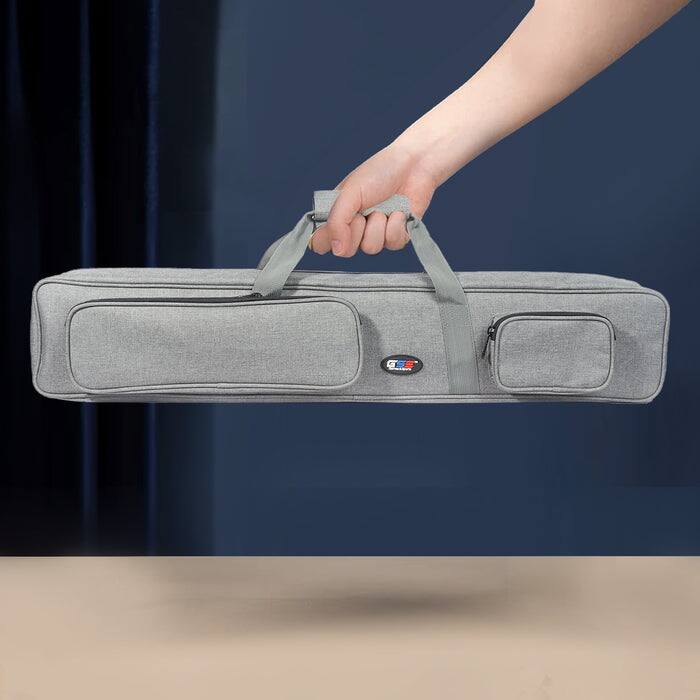 Alt View 2. GSE Games & Sports Expert - Grey 3x4 Soft Pool Cue Case Billiard Pool Cue Stick Carrying Bag- Holds 3 Butts and 4 Shafts - Grey.
