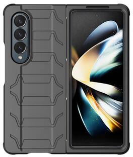Nakedcellphone - Tactical Case for Samsung Galaxy Z Fold 4 Phone - Black